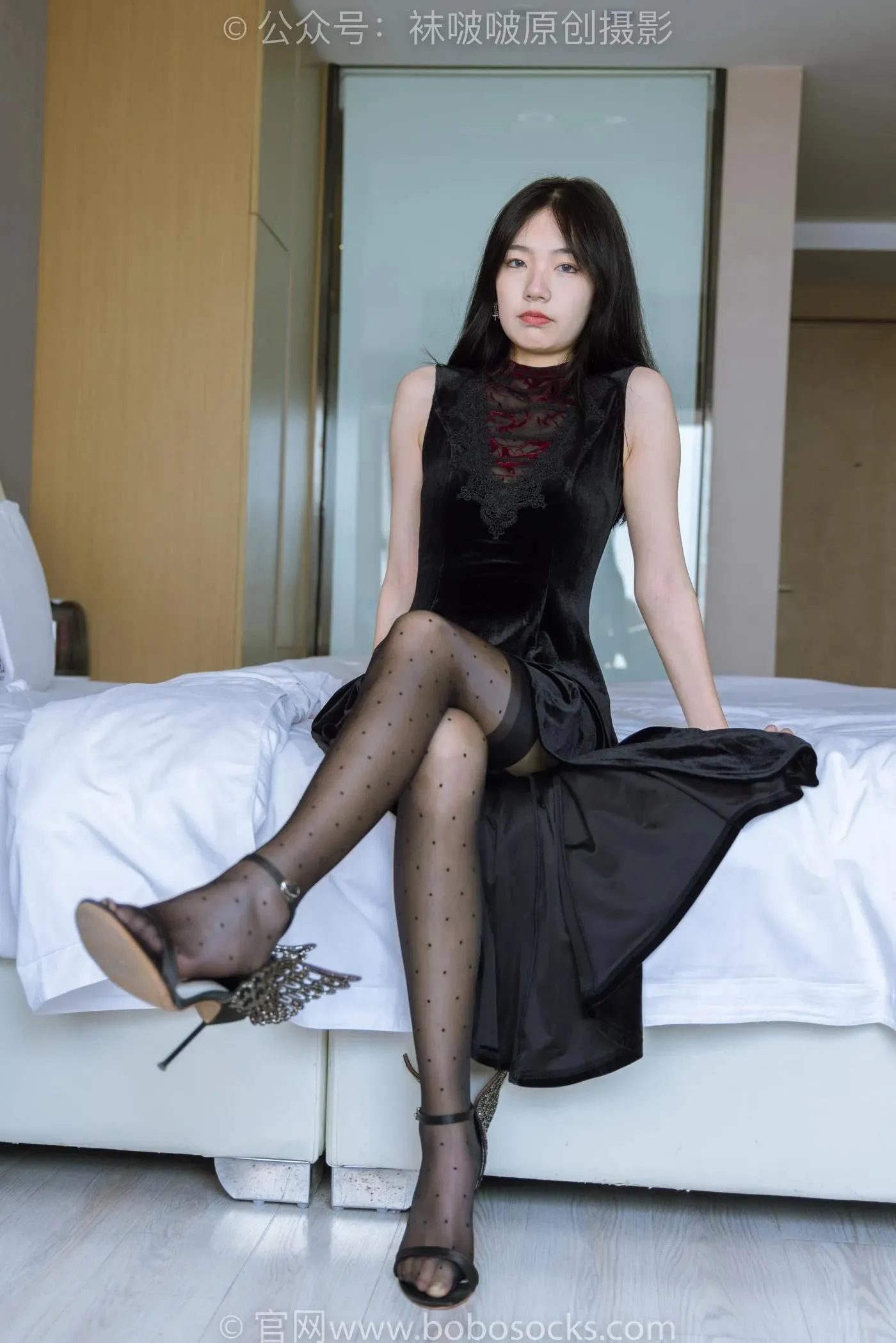 [BoBoSocks袜啵啵]NO.175 小甜豆-高跟鞋、黑丝 脚尖透明款 [140P]插图5